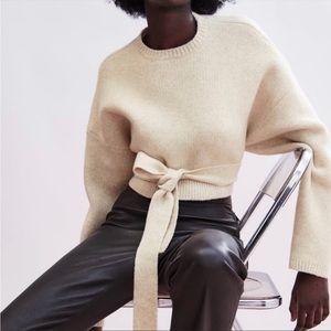 Zara cropped knit top